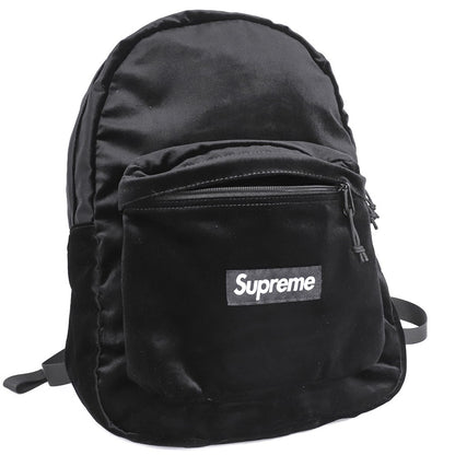 SUPREME 25AW Velvet Backpack Black Size F