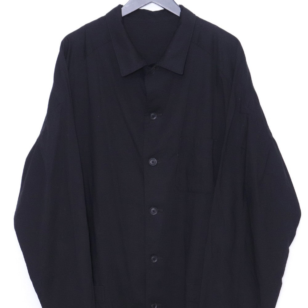YOHJI YAMAMOTO POUR HOMME 19SS Stand Shirt Black Size 1