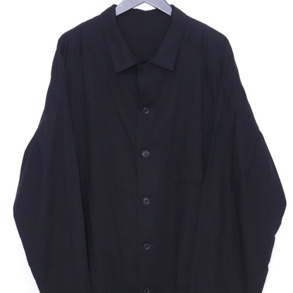 YOHJI YAMAMOTO POUR HOMME 19SS Stand Shirt Black Size 1