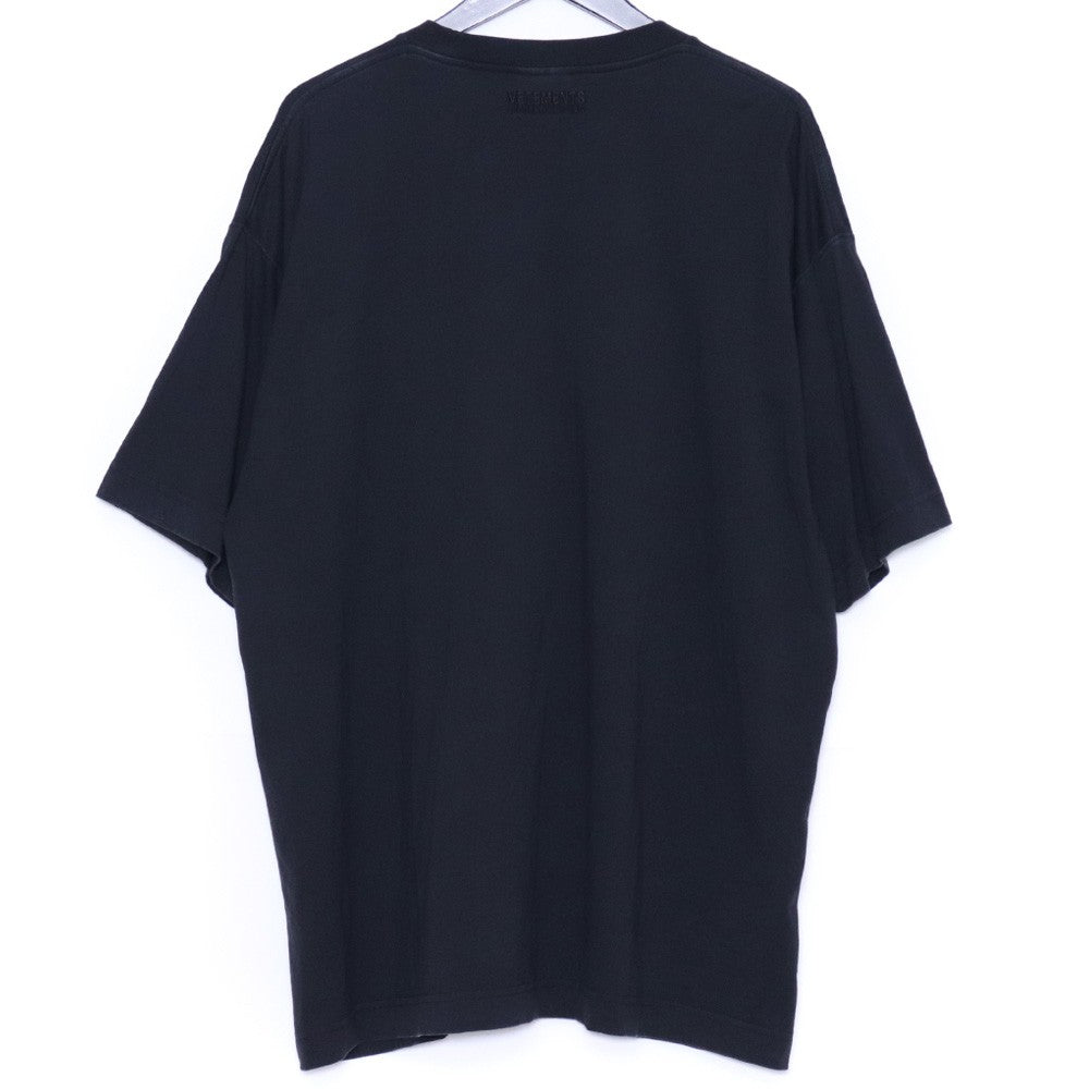 VETEMENTS 26SS Biker Cross Logo T-Shirt Black Size XS