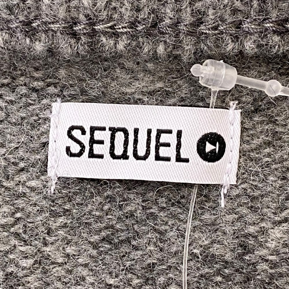 SEQUEL 23AW Nordic Crew Neck Bicolor Knit Gray Size XL
