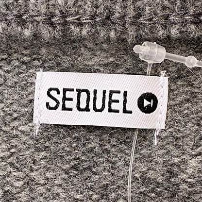 SEQUEL 23AW Nordic Crew Neck Bicolor Knit Gray Size XL