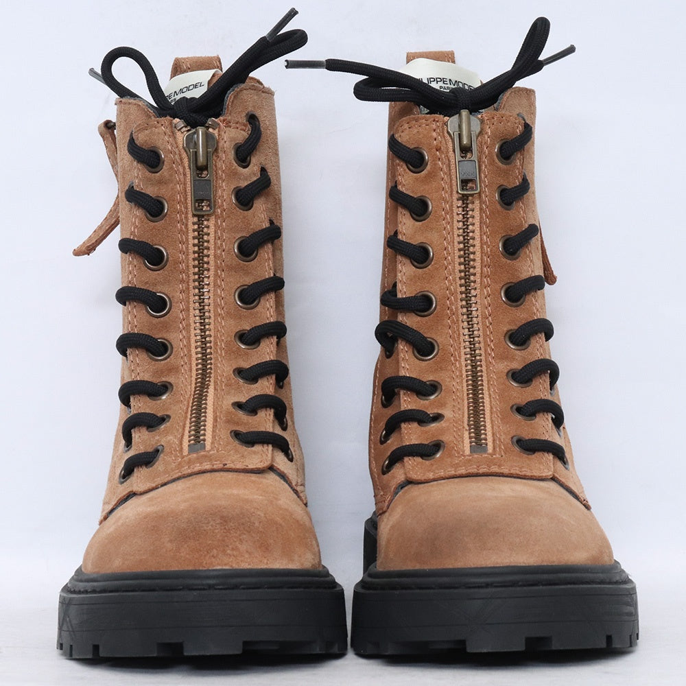 PHILIPPE MODEL Lace-Up Boots Brown Size EU 41