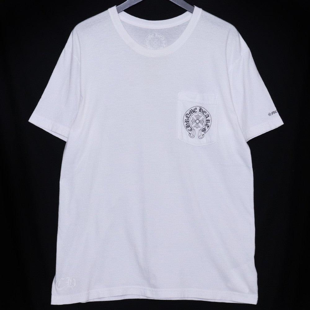 Chrome Hearts Back Horseshoe Print T-Shirt White Size L