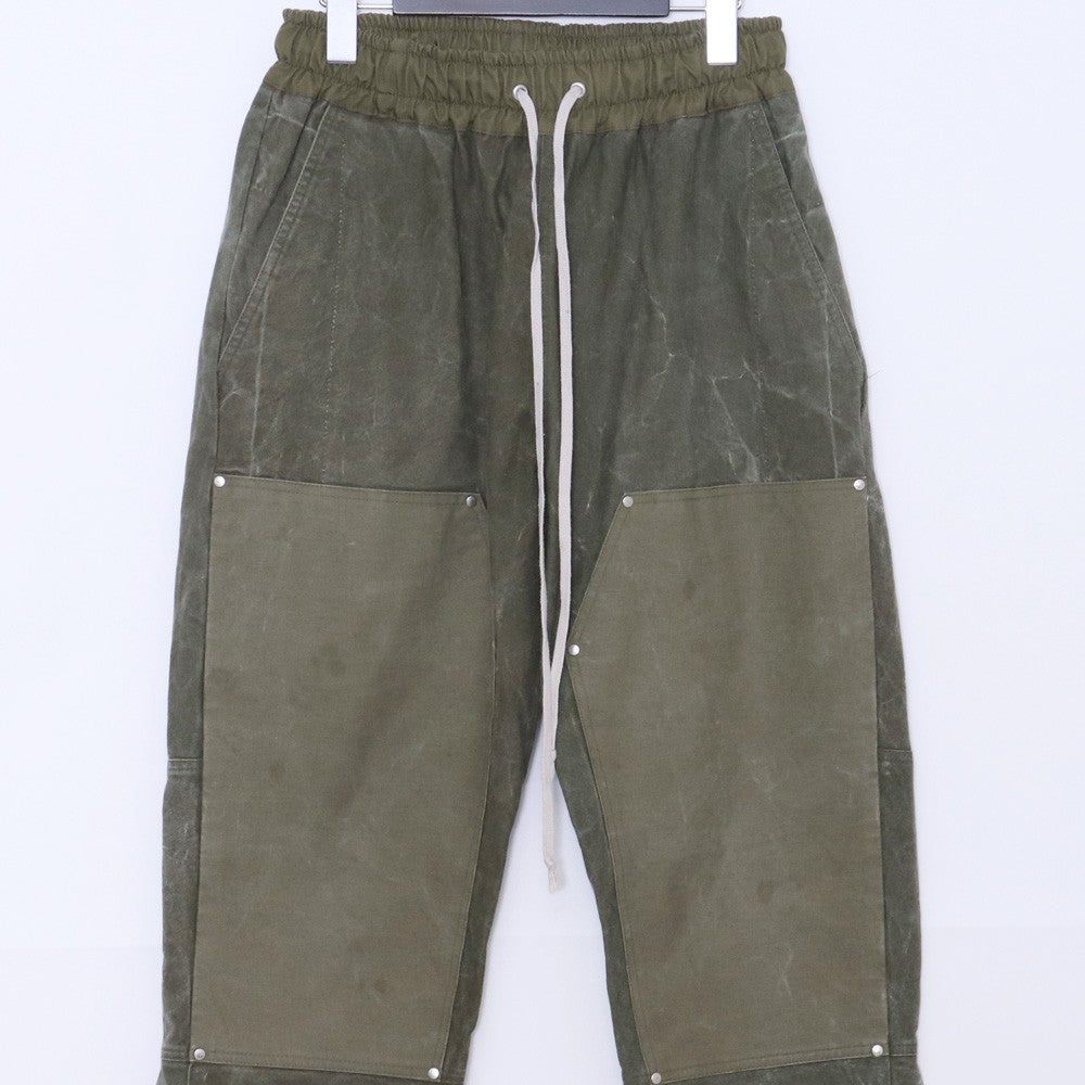 INDEPICT Military Tent Fabric Double Knee Pants Green Size M