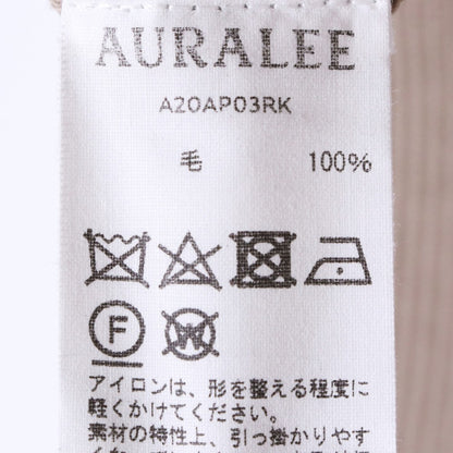 AURALEE 20AW Super Fine Wool Rib Knit Light Brown Size 4