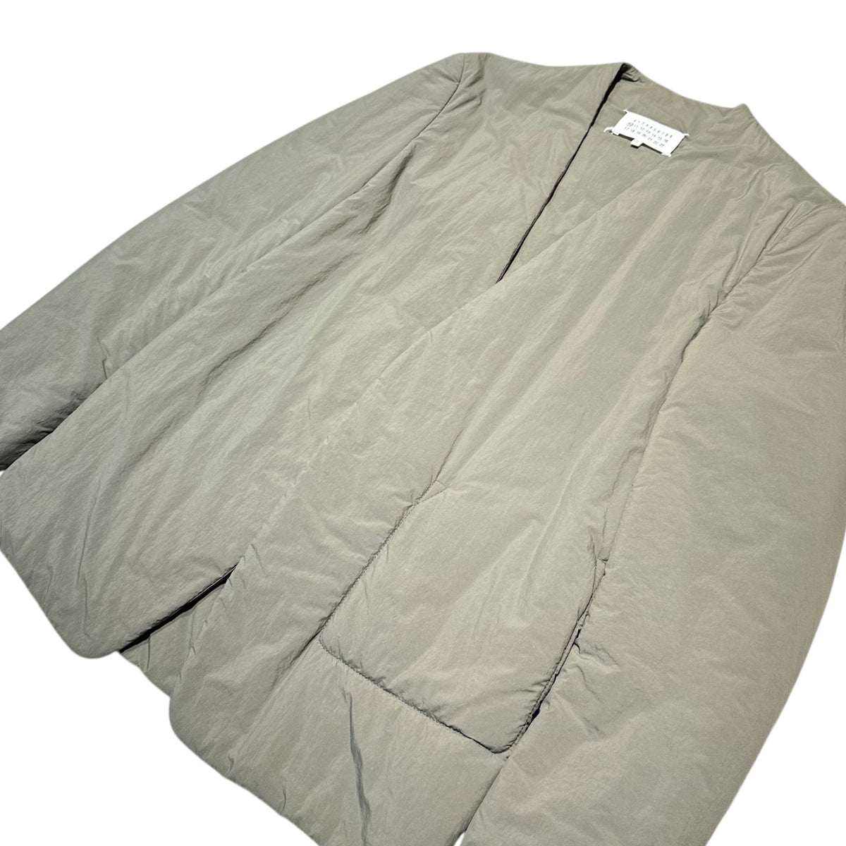 MAISON MARGIELA 20AW Padded No Collar Jacket Olive Size 46