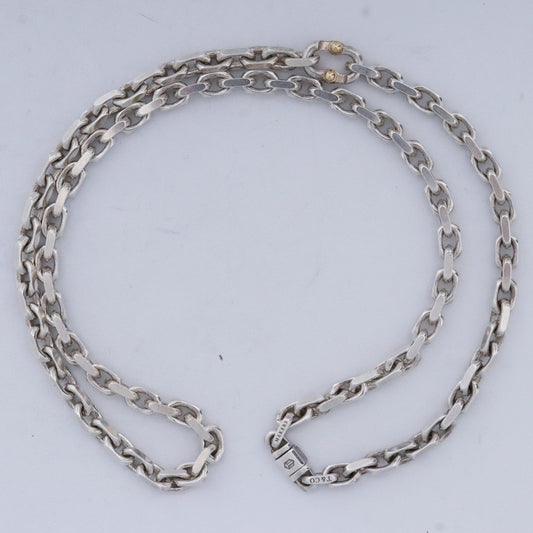 TIFFANY&CO. 1837 Makers Chain Necklace Silver Gold Size 62CM