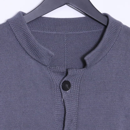 Incarnation Cotton Linen Piece Dyed Cardigan Gray Size M