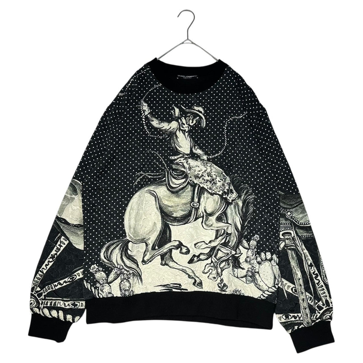 DOLCE&GABBANA Cowboy Dot Jacquard Sweatshirt Multi Size 56