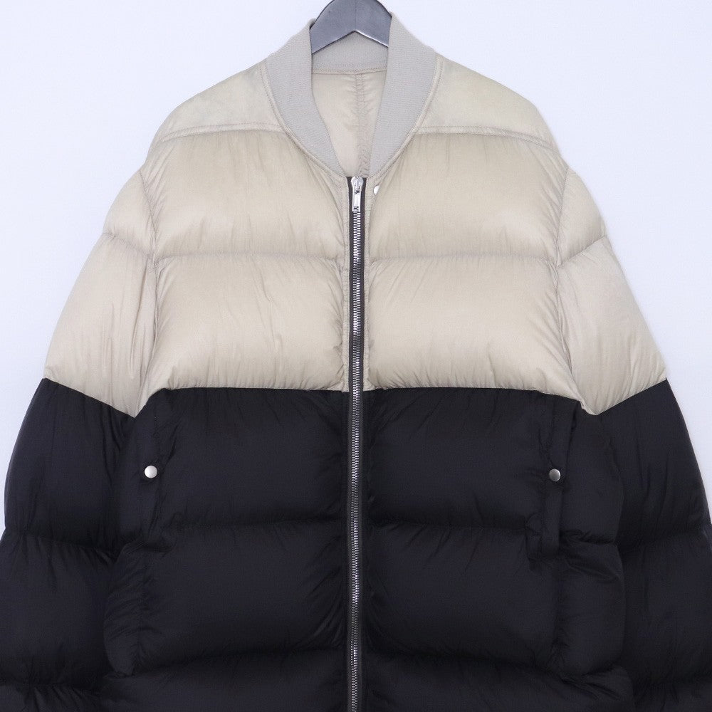 RICK OWENS 21AW Flight Down Jacket Beige/Black Size 46