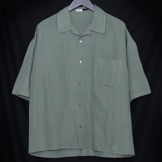 LOEWE Paula's Ibiza Anagram Short Sleeve Shirt Green Size 38