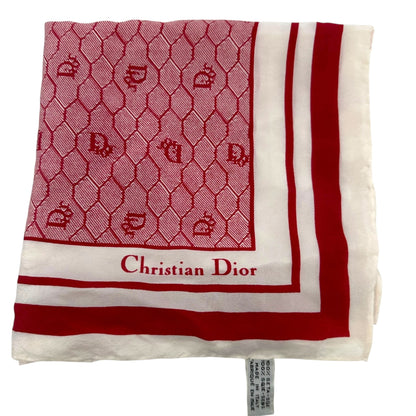 Christian Dior Old Square Line Silk Scarf
