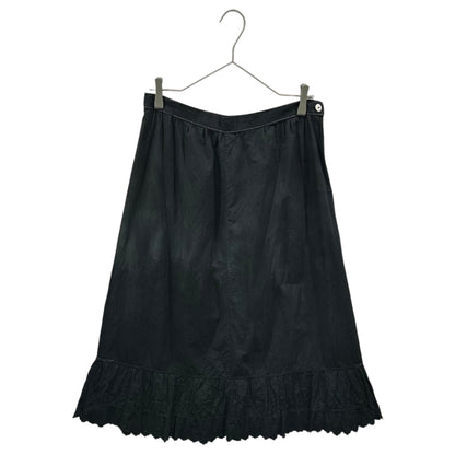 Euro antique 1920s Cotton Skirt Black