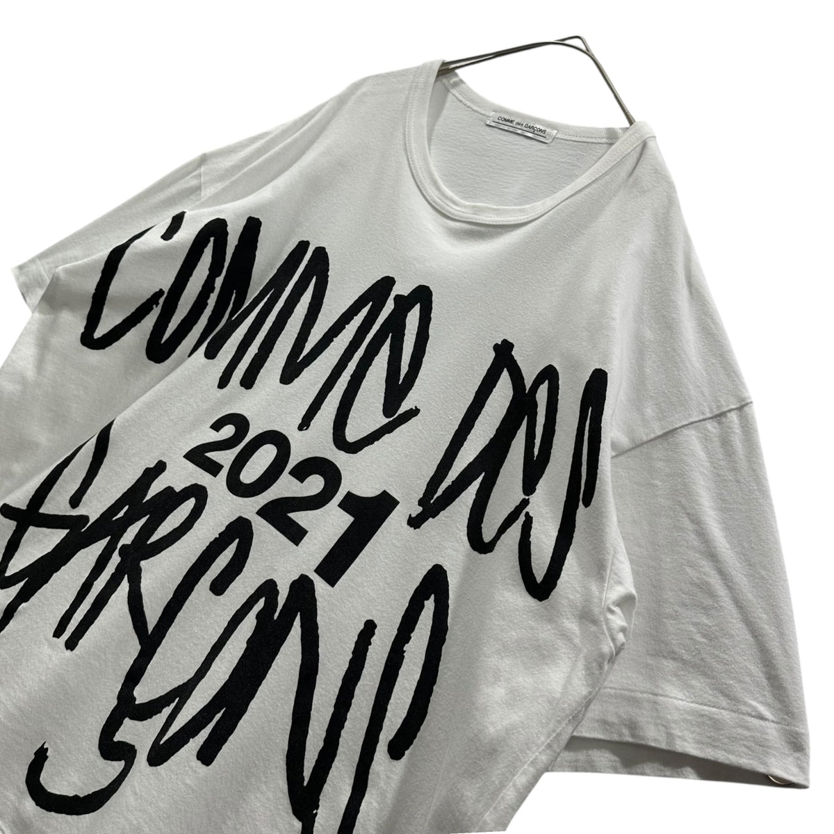 COMME des GARCONS 21AW Hand-drawn Cotton T-Shirt Size FREE