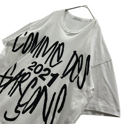 COMME des GARCONS 21AW Hand-drawn Cotton T-Shirt Size FREE