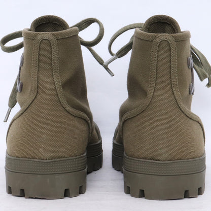 CELINE Patapans Triomphe Lace-up Boots Khaki Size 37