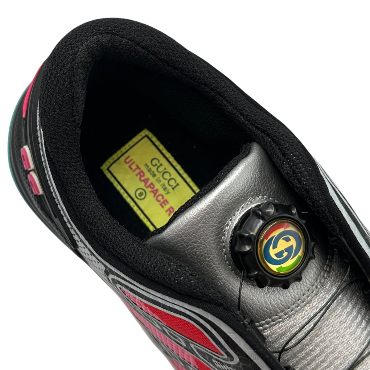 GUCCI 20SS Ultrapace R Mismatched Yellow Sneakers Size 8