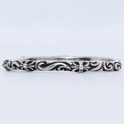 CHROME HEARTS SBT Band Bangle Silver Size M