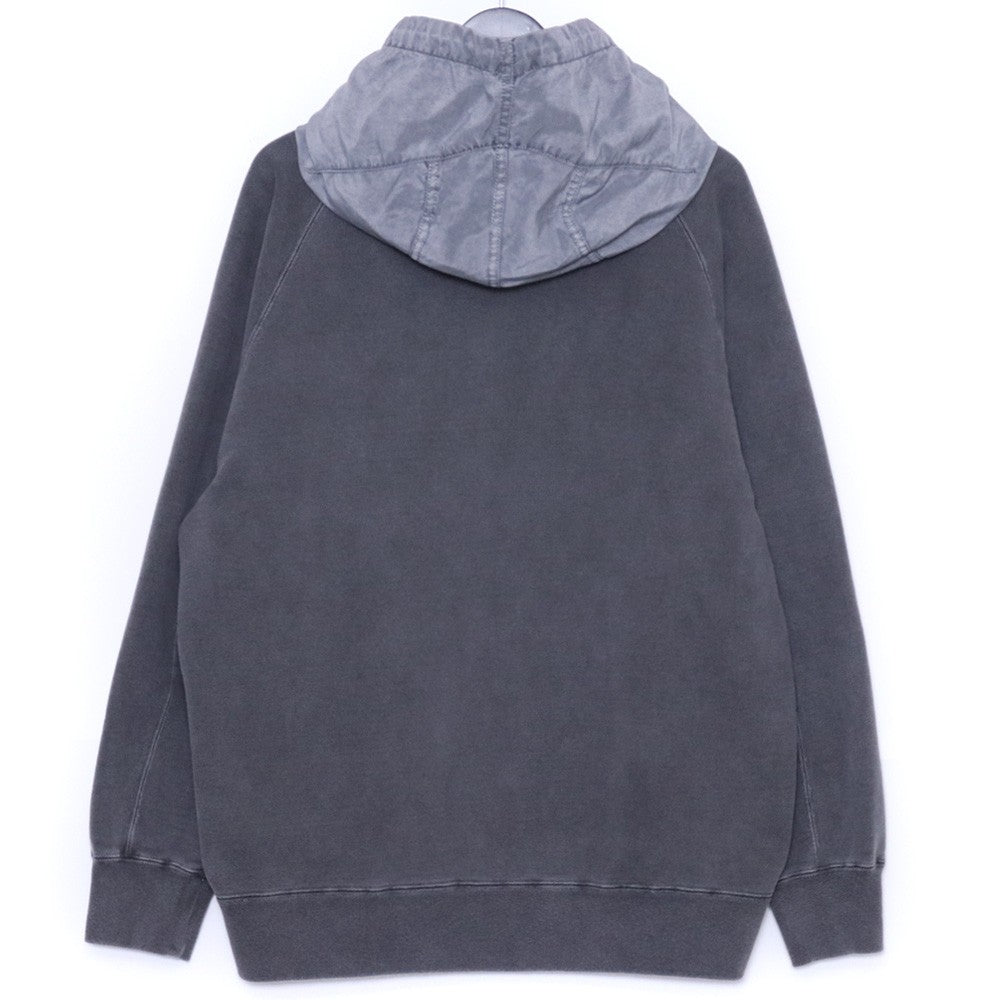 SACAI 24AW Garment Dye Cotton Jersey Zip Hoodie Gray Size 1