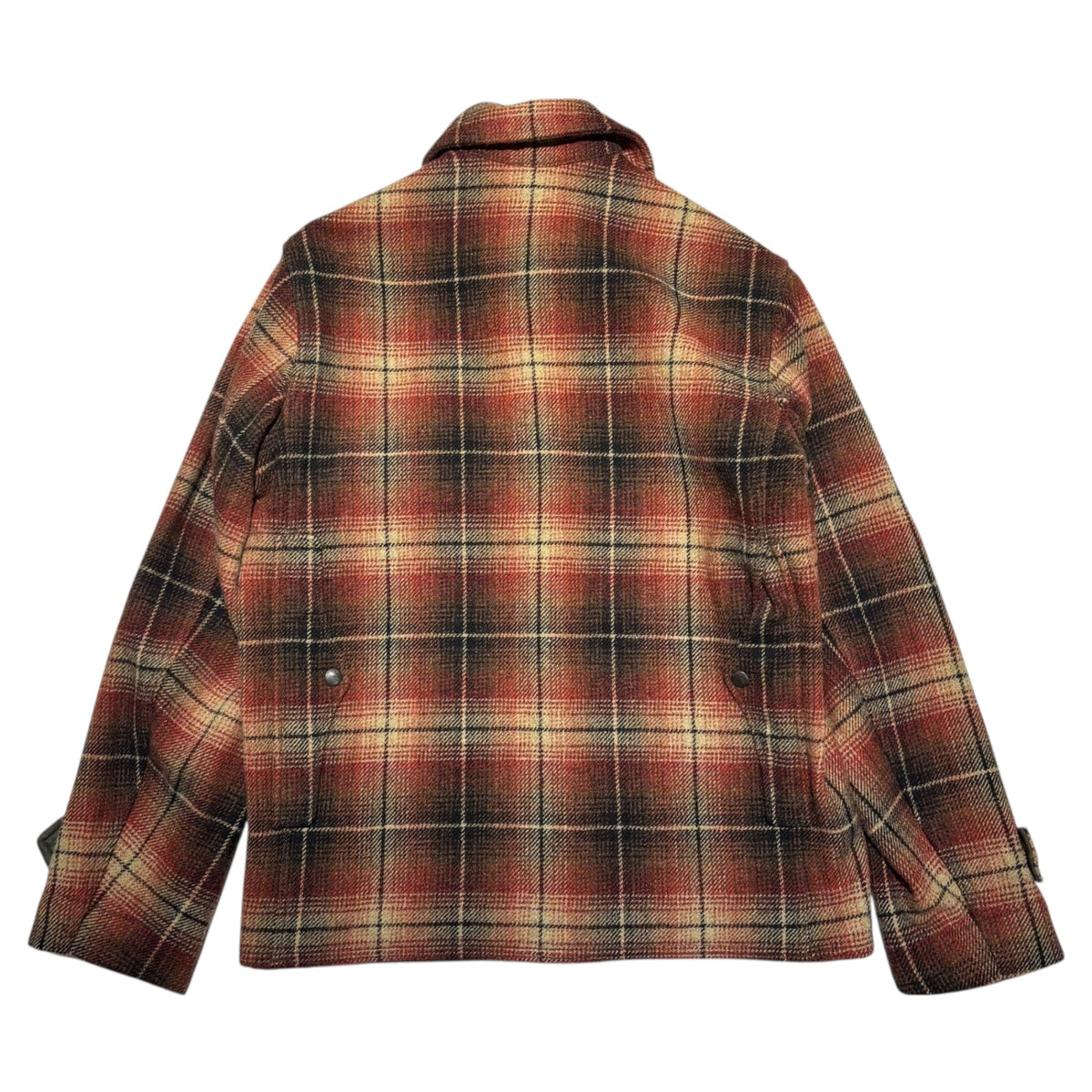 RRL Ombre Plaid Wool Hunting Jacket Red Beige Size S