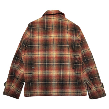 RRL Ombre Plaid Wool Hunting Jacket Red Beige Size S