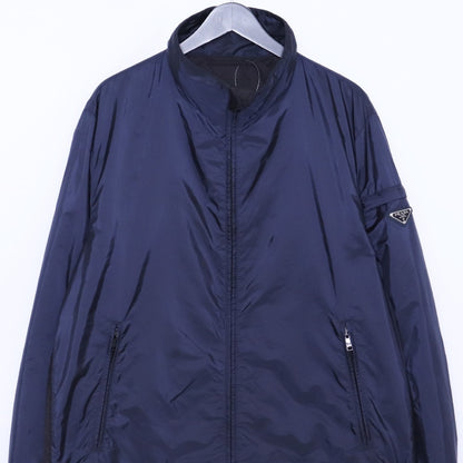PRADA Triangle Logo Nylon Blouson Navy Size 52
