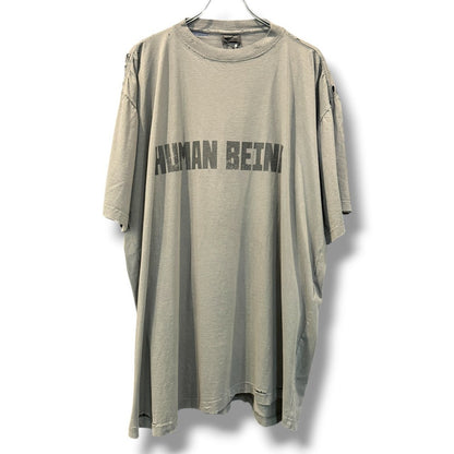 BALENCIAGA 25SS Human Being Print T-Shirt Gray Size 3