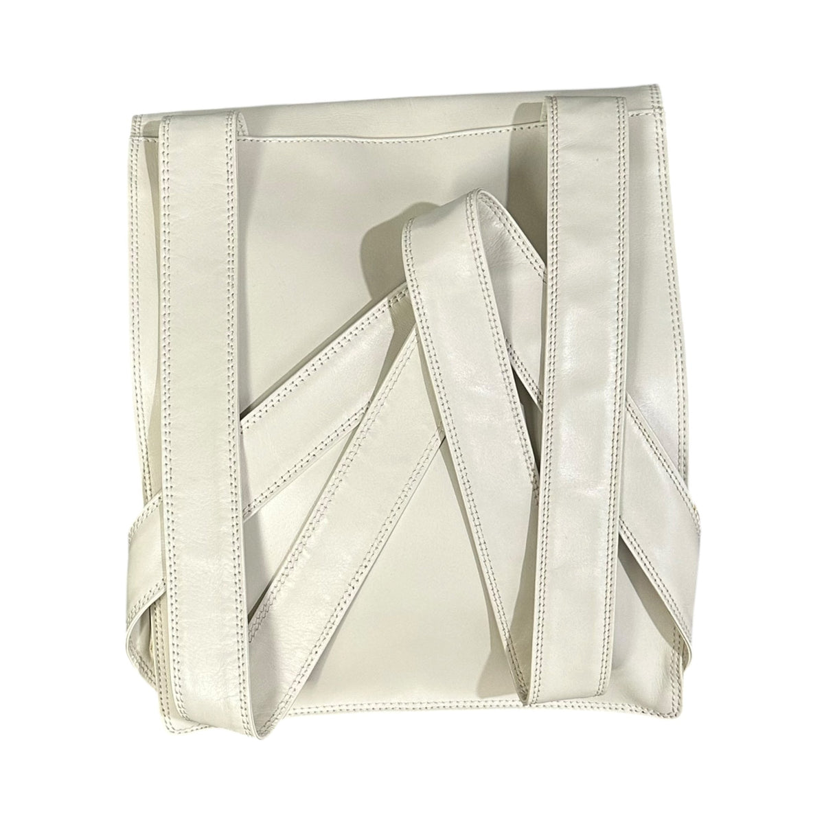 CHANEL 2000s CC Logo Backpack White