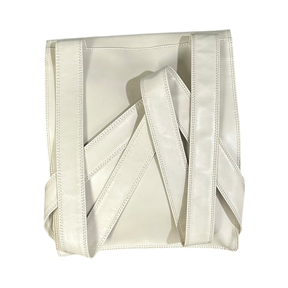CHANEL 2000s CC Logo Backpack White