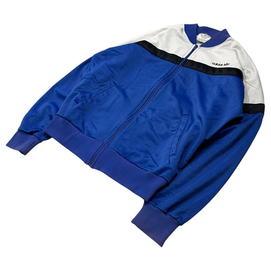 adidas 1980s Zip-Up Polyester Track Jacket Blue/White Size S