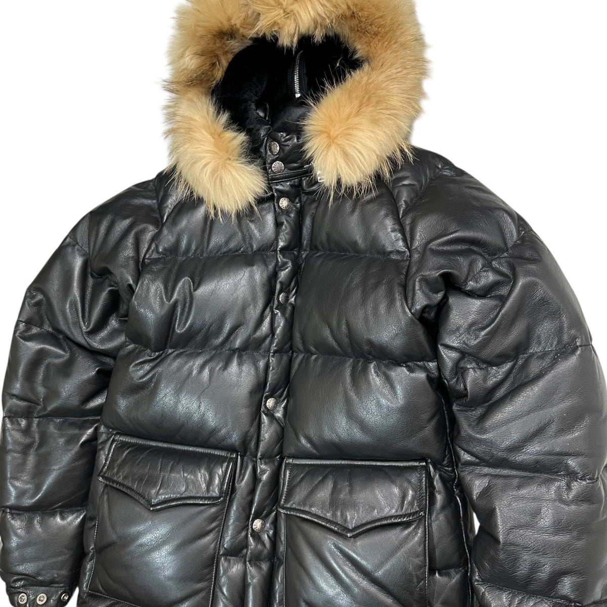 Bape A BATHING APE 00s Racoon Fur Down Jacket Blk Size S
