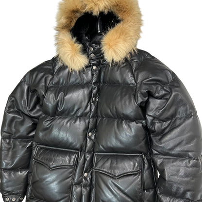Bape A BATHING APE 00s Racoon Fur Down Jacket Blk Size S