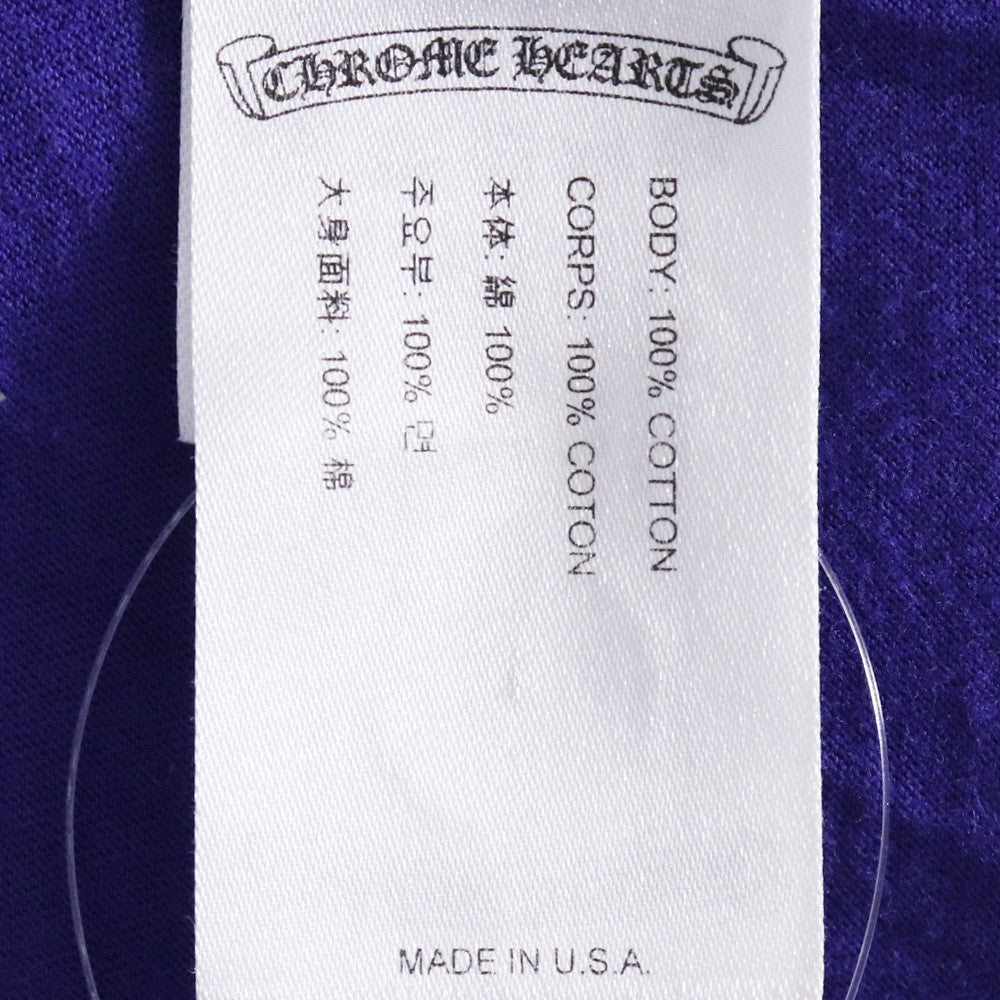 CHROME HEARTS Back Star Print T-Shirt Blue Size L