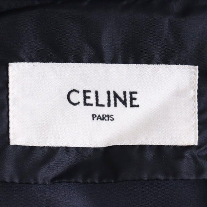 CELINE 22SS Eddie Slimane Nylon Logo Hoodie Black Size 50