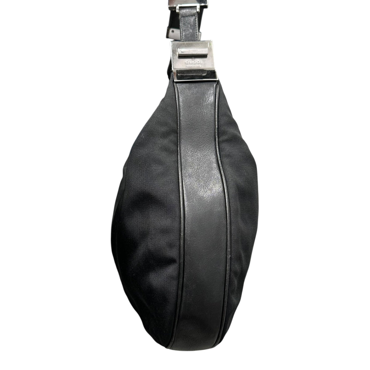 GUCCI 01SS Tom Ford 2way Nylon Leather Hobo Bag