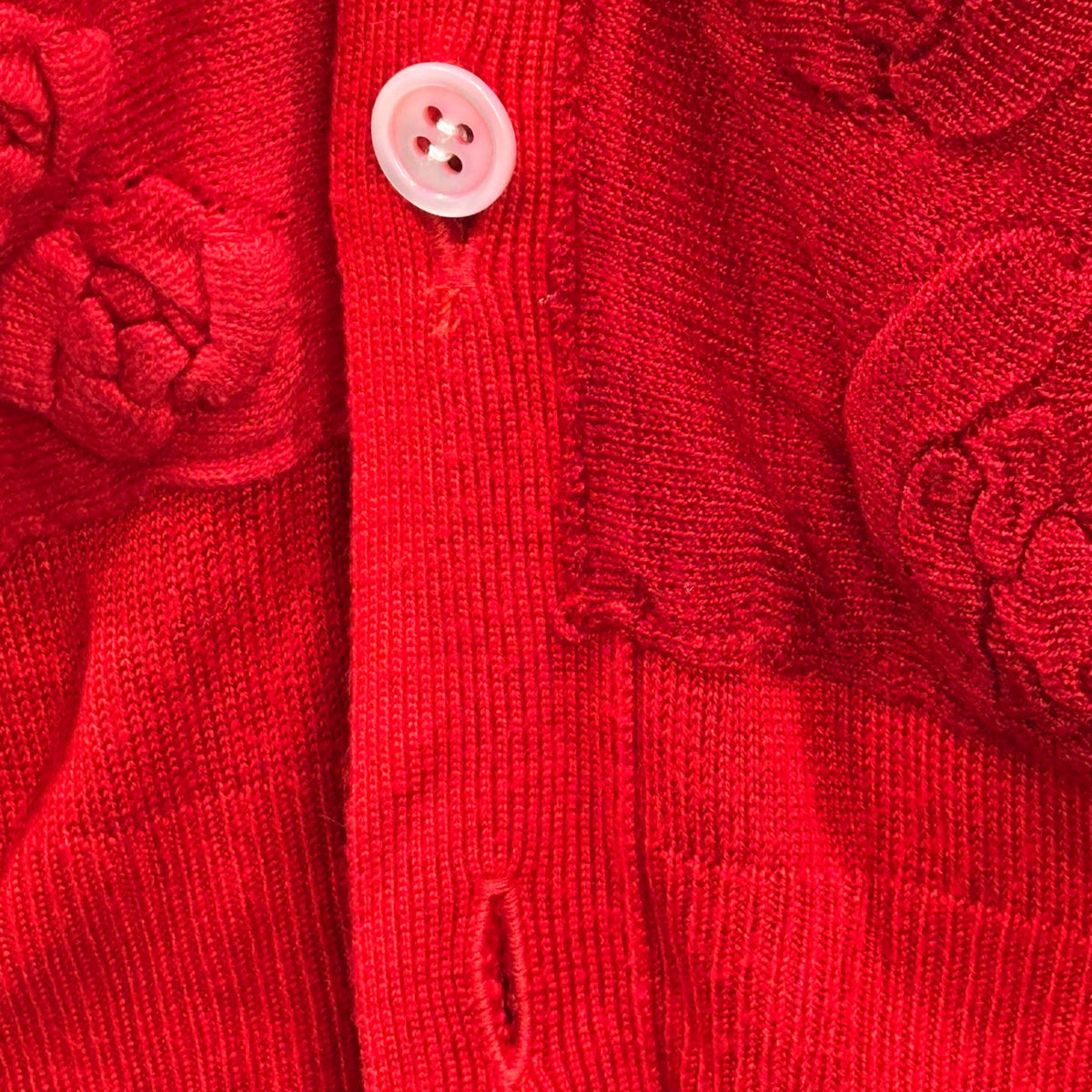 COMME des GARCONS 99AW Yarn-Dyed Cardigan Red Size FREE