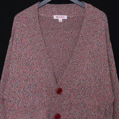 MASU 22SS Melange Loose Cardigan Pink Size 46