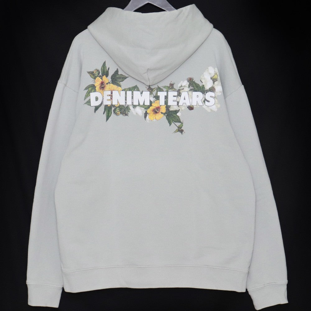 DENIM TEARS Printed Hoodie Blue Size XL