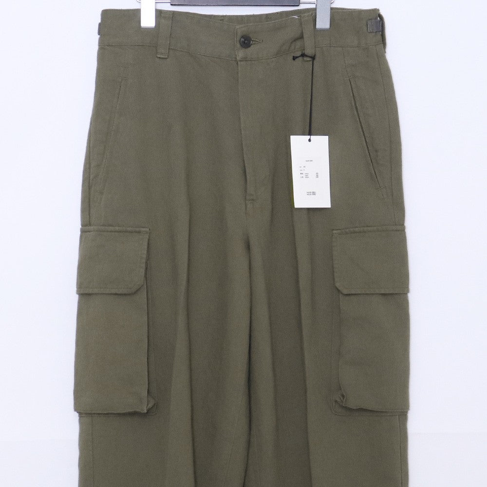 AWASA 25AW Cotton Washi Cargo Pants Khaki Size 2