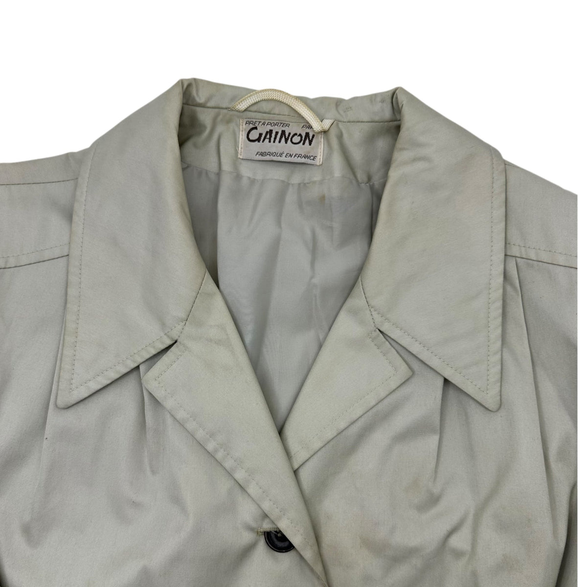 Euro vintage 70s Cotton Blend Trench Coat Size 42