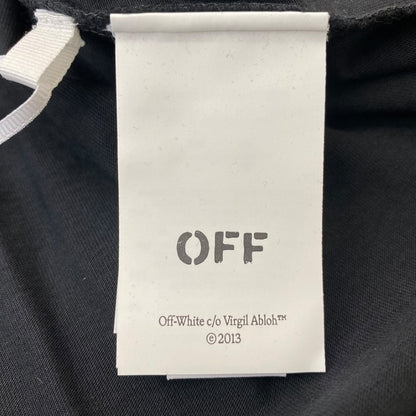 OFF-WHITE OFF STAMP Wide Logo Print Long Sleeve T-Shirt Black Size L