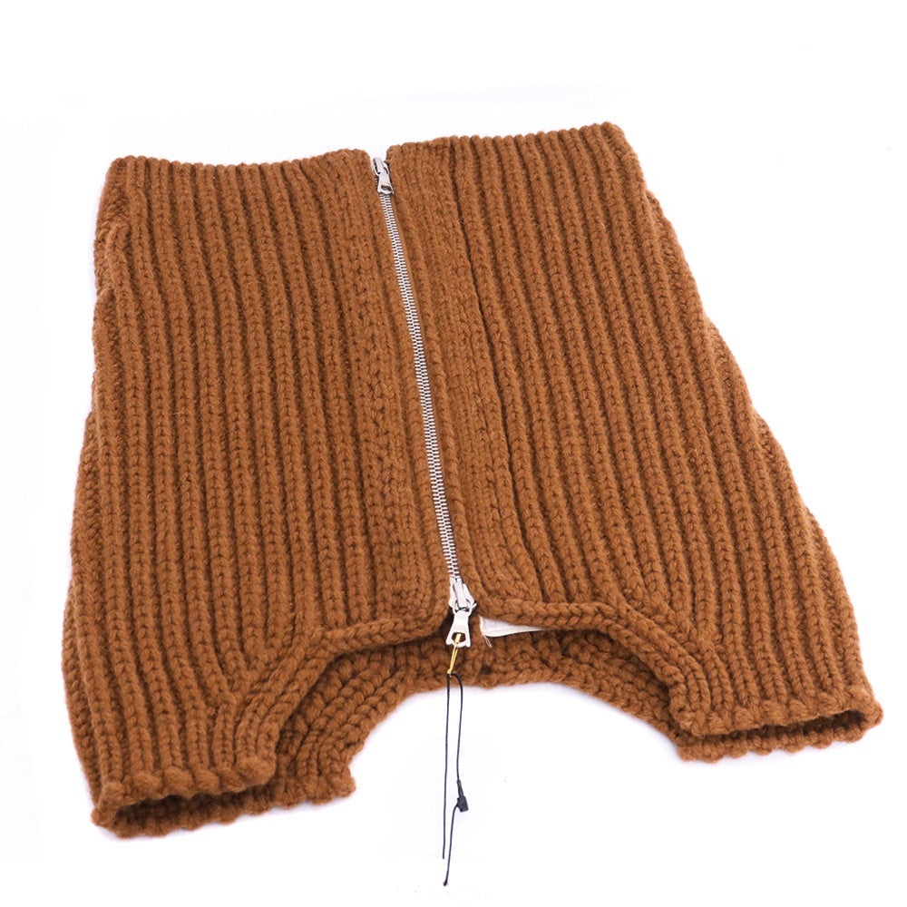DRIES VAN NOTEN 25AW Zip-Up Scarf Brown Size ONE