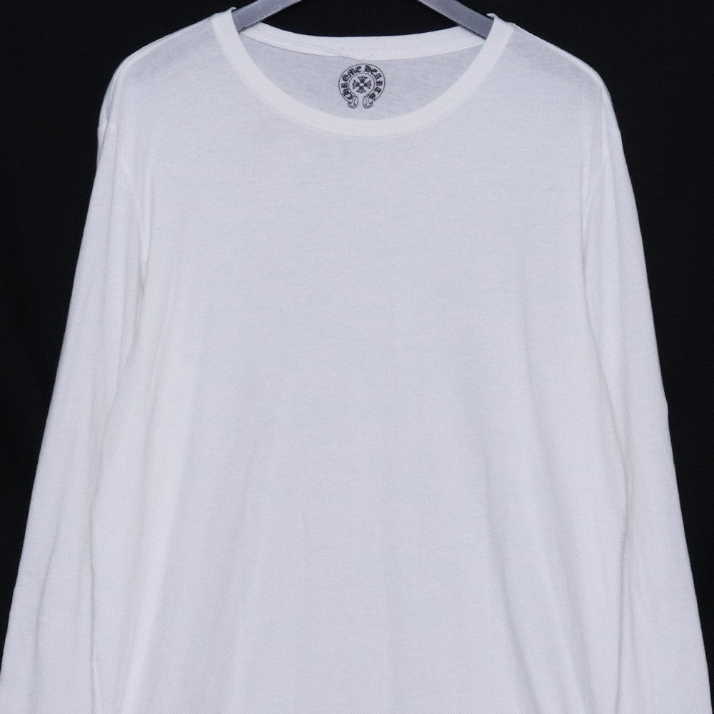 CHROME HEARTS OLD Sleeve Cross Print T-Shirt White Size L
