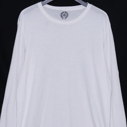 CHROME HEARTS OLD Sleeve Cross Print T-Shirt White Size L
