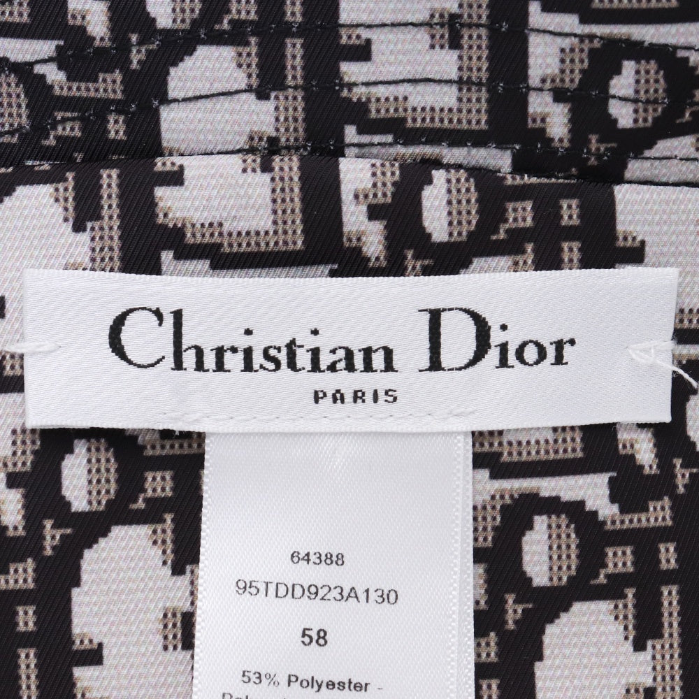 CHRISTIAN DIOR TEDDY-D Oblique Reversible Hat Black Size 58