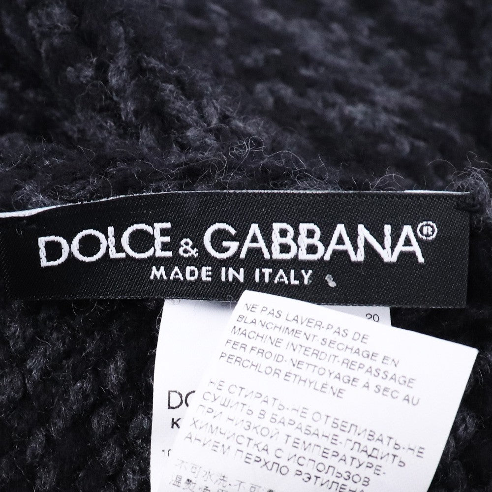 DOLCE&GABBANA Cashmere Blend Scarf Black/Gray Size ONE SIZE