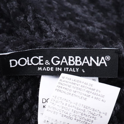 DOLCE&GABBANA Cashmere Blend Scarf Black/Gray Size ONE SIZE