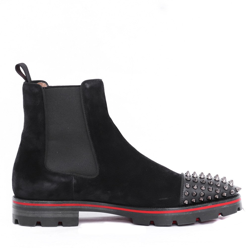 CHRISTIAN LOUBOUTIN Melon Spikes Boots Black Size EU 41