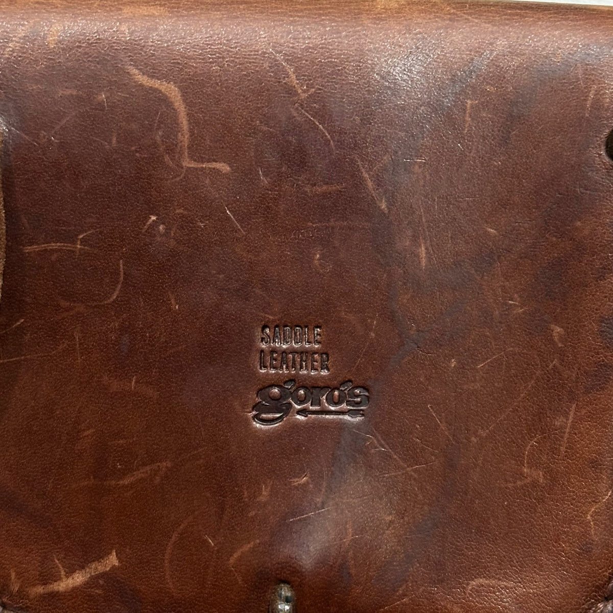 goro's Saddle Leather Concho Belt Pouch Brown